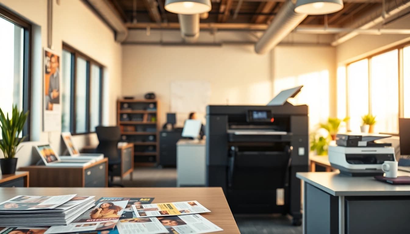 Enhance your budget printing experience with a professional setting showcasing efficient printing solutions.