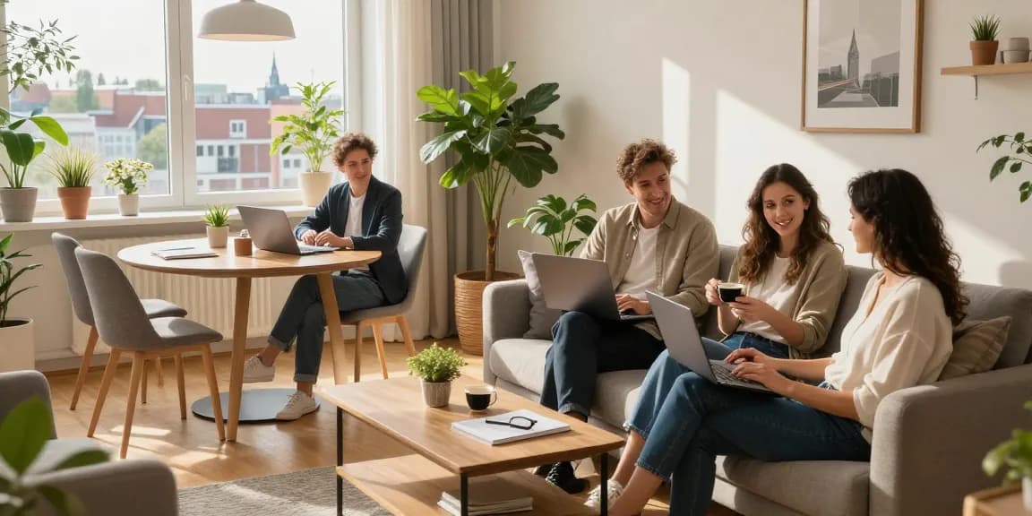 Moderne Monteurzimmer in Hannover mit gemütlichem Ambiente, ideal für Geschäftsreisende.