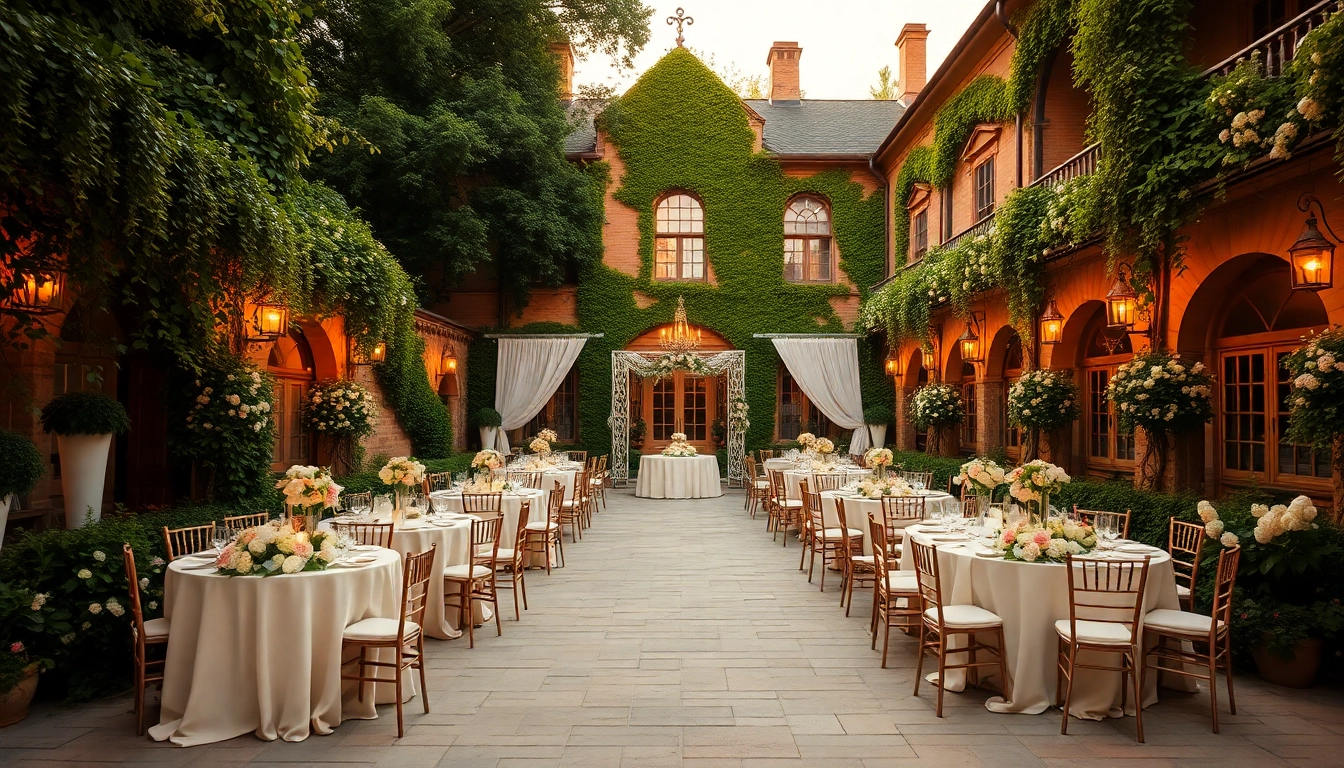 Stunning Jacksonville Wedding Venue setup with romantic decor and lush greenery.