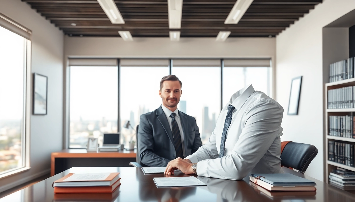 Clearwater truck accident attorney confidently working in a bright office environment.