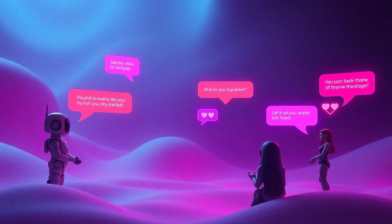 Engaging NSFW AI chat showcasing vibrant character interactions.