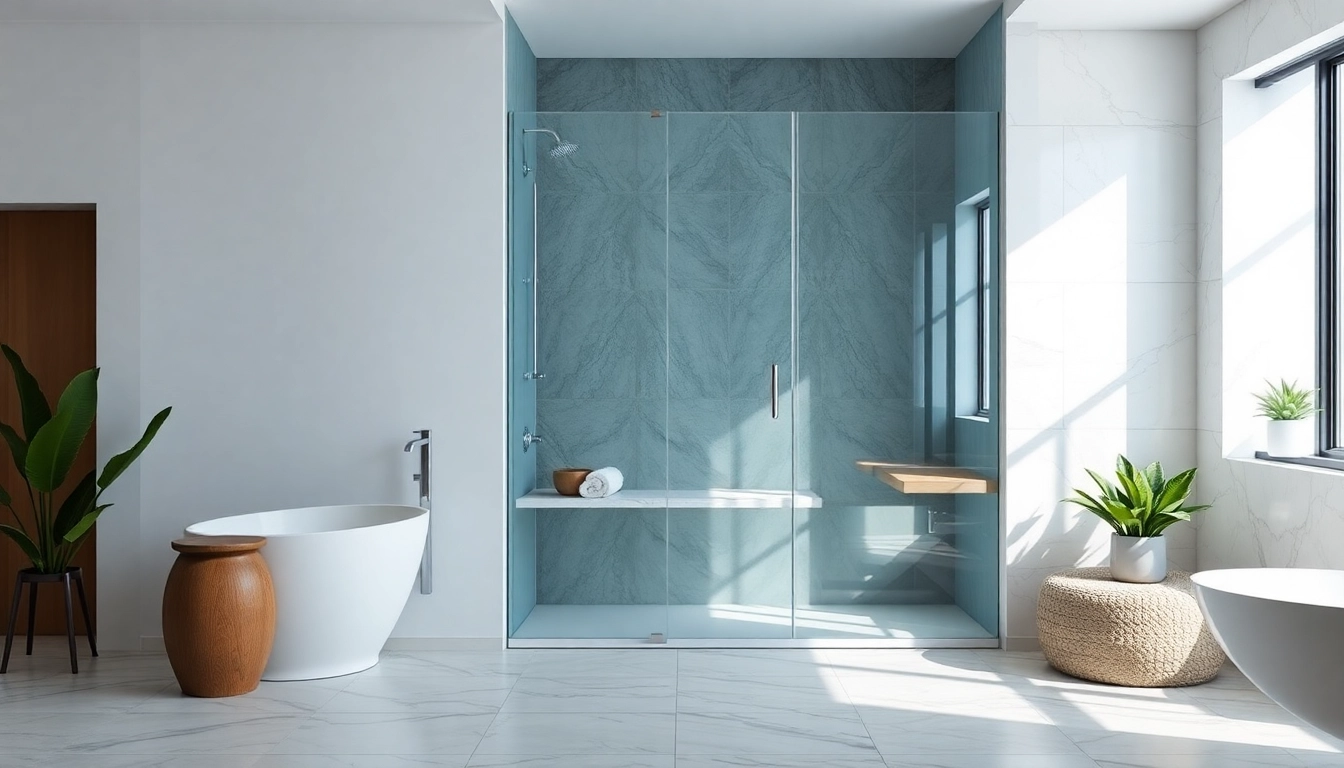 Enhance your bathroom with semi-frameless shower screens for a modern touch and elegance.