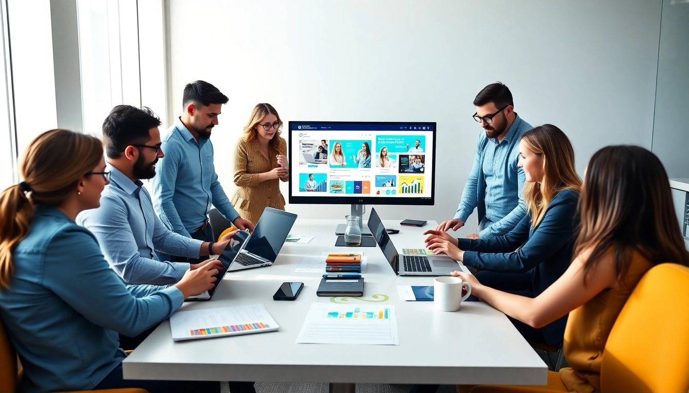 Enhance your engagement using effective smm services with a professional marketing team collaborating.