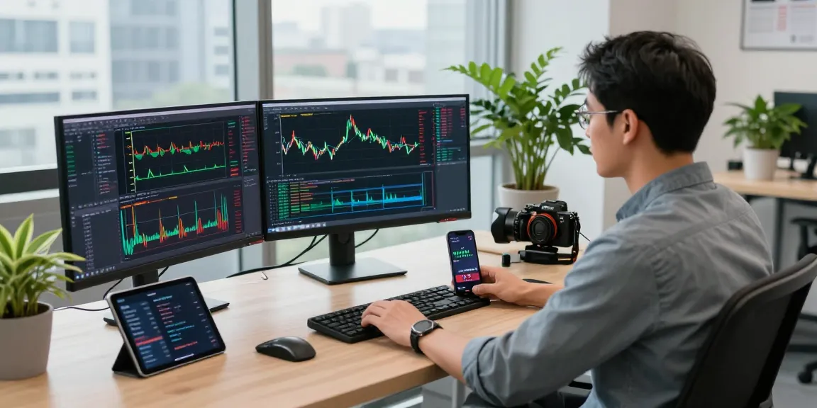 在TradingView官网使用多个显示器进行交易分析的专业交易员,展示高效的金融市场分析环境。