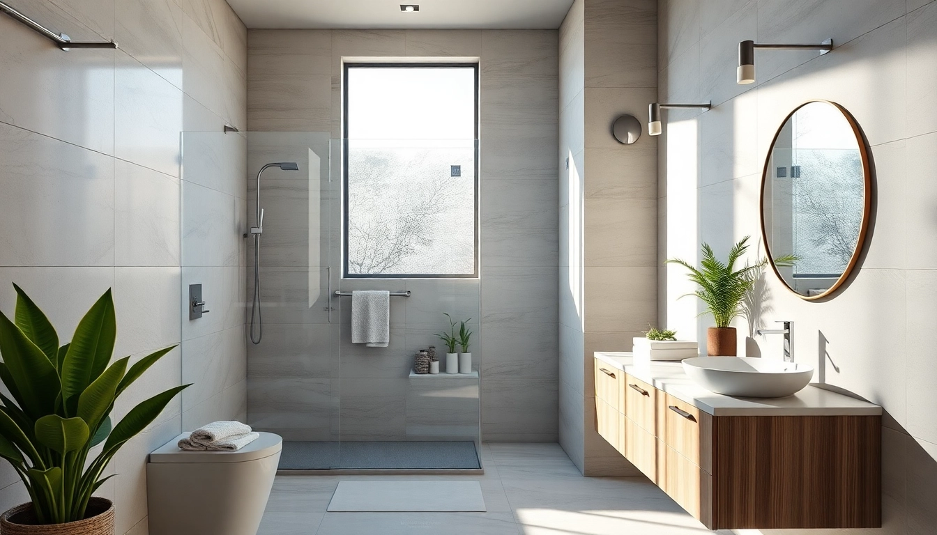 Transform your space with a stunning bathroom renovation near me featuring modern design elements.