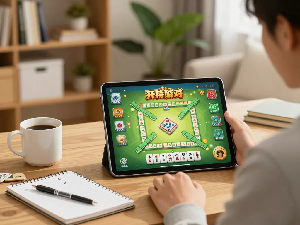 Player experiencing Mahjong Ways action on a tablet in a cozy living room, emphasizing strategic gameplay.