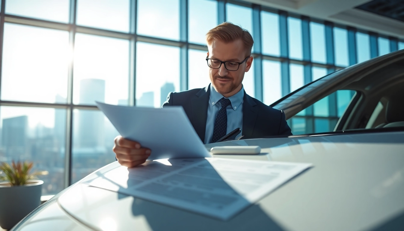 Explore the benefits of extended warranty for electric vehicles with a professional reviewing documents.