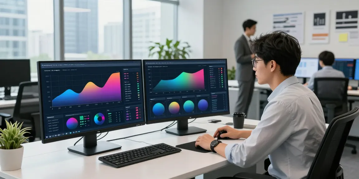 Detailed analysis of business data from Outscraper in a modern office atmosphere.