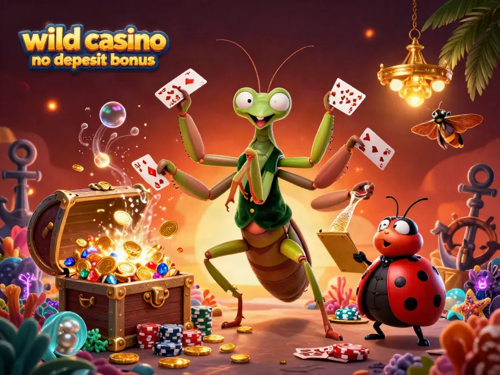Experience the thrill of wild casino no deposit bonus while playing with cards, chips, and champagne.