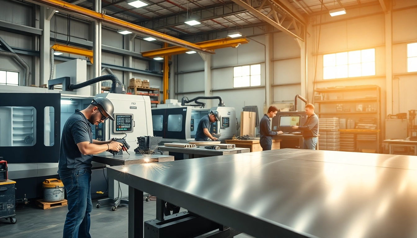 Workers engaged in industrial fabrication edmonton showcasing quality craftsmanship in a modern workshop.