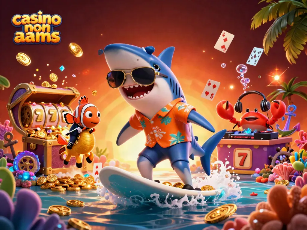 Giocando in un casino non AAMS con una vivace scena sottomarina di pesci e tesori, evidenziando l'intrattenimento.