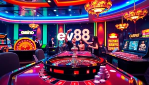Experience the thrill of winning at ev88's vibrant online casino with engaging games and luxurious ambiance.