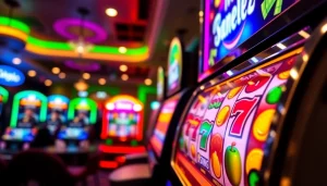 Menampilkan pengalaman bermain slot pulsa 5000 dengan grafis cerah dan mesin slot inovatif.