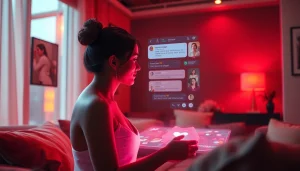 Engaging interface showcasing sex chat AI virtual girlfriend interactions
