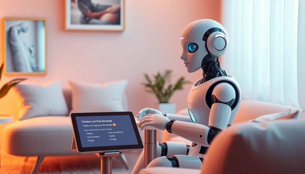 AI sex robot engaging in an interactive session, highlighting futuristic intimacy.
