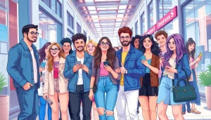 Discover OnlyFans Nearby Creators in a vibrant urban setting showcasing diversity and digital engagement.