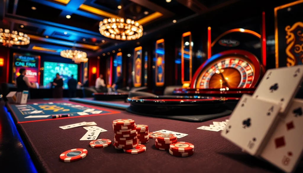 TT88 poker chips displayed on a stylish casino table during an intense gambling session.