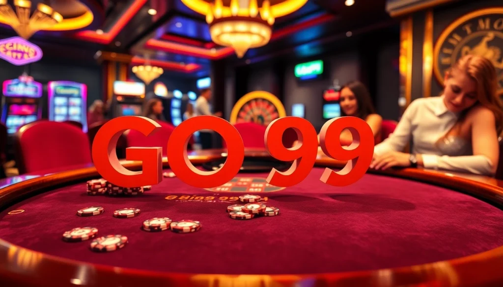 Players enjoying an exciting game at the luxurious GO99 casino table