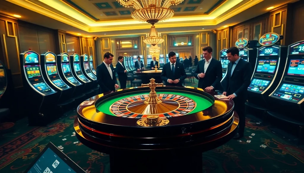 Experience the luxury of go8.com at a high-stakes casino table surrounded by excited players.