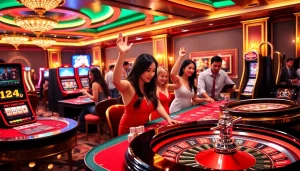 Engaging gaming action on trang cá cược vua99 featuring poker, slots, and roulette.