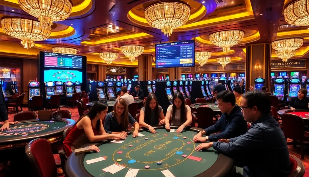 Experience thrilling gaming at https://okfun.uk.net/ with vibrant casino tables and slot machines.