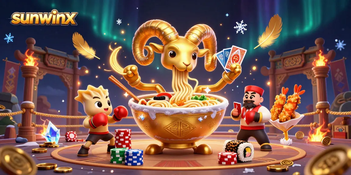 Join the sunwinx casino action with vibrant characters and engaging gaming elements in a dynamic scene.